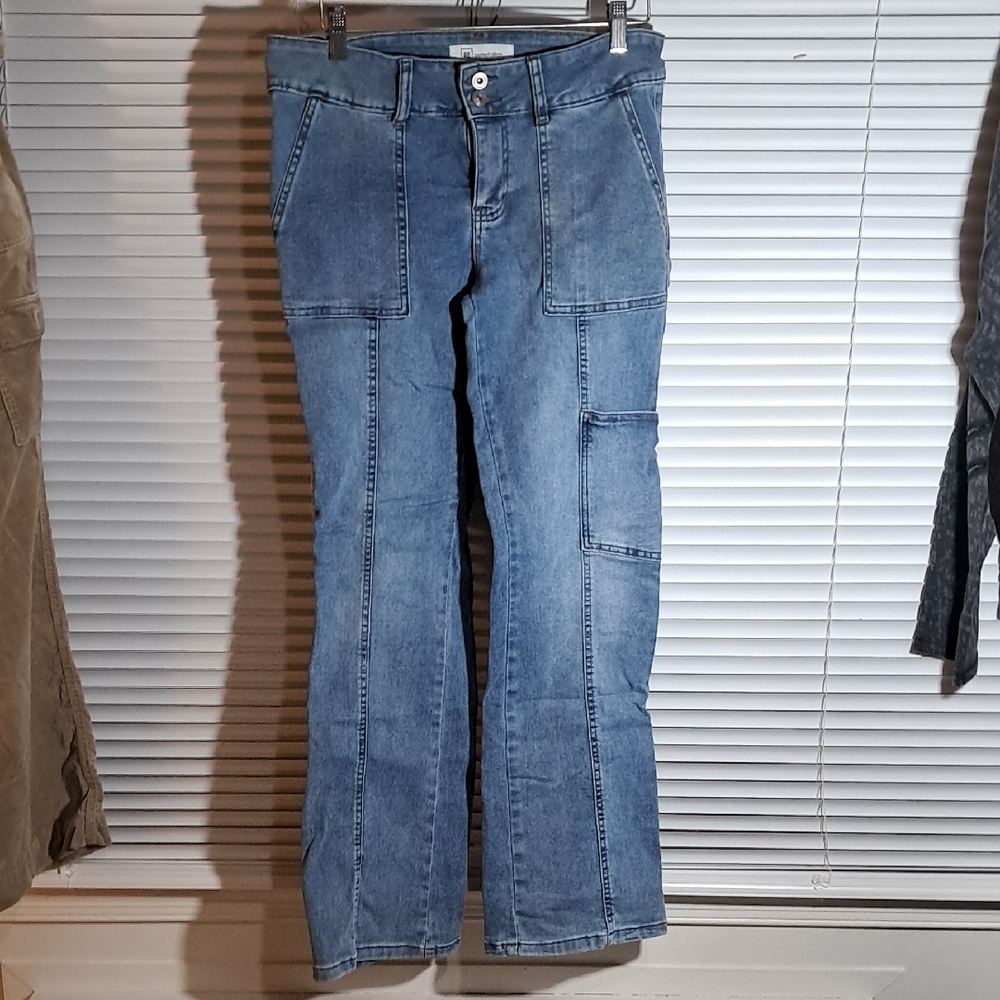 Celebrity Pink Blue Flare Wide Leg Jeans